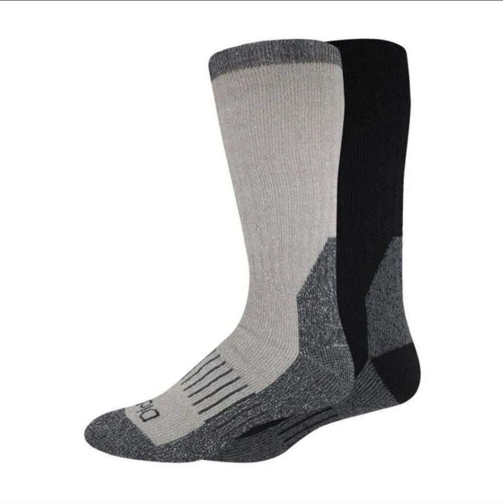 Dickies Men's Crew Performance Thermal Wool Blend Socks 2 Pairs New